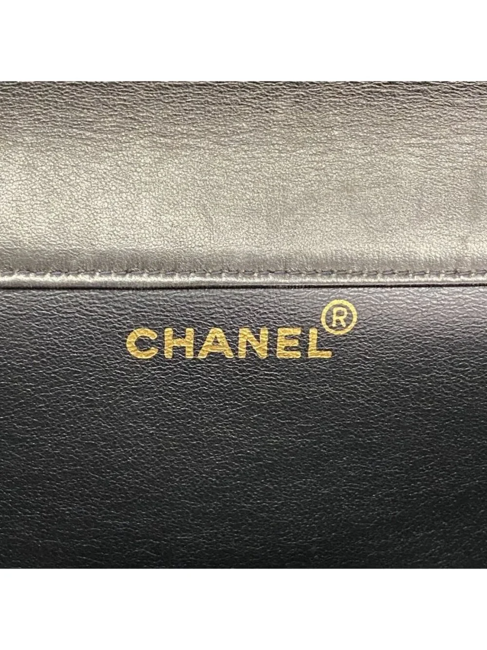 Chanel Shoulder Bag Quilted Double Face Lambskin Black Gold
